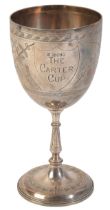 A VICTORIAN SILVER TROPHY - 'THE CARTER CUP'