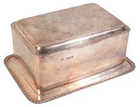 A VICTORIAN SILVER CIGAR BOX