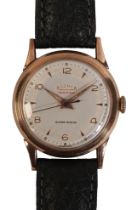 ROAMER: A GENTLEMAN'S 9CT GOLD WRISTWATCH