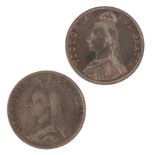 AN 1887 QUEEN VICTORIA SILVER DOUBLE-FLORIN