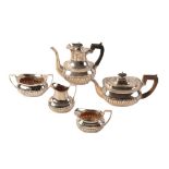 A VICTORIAN SILVER FIVE PIECE TEA AND COFFEE SERVICE