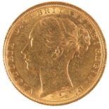 AN 1884 QUEEN VICTORIA GOLD SOVEREIGN