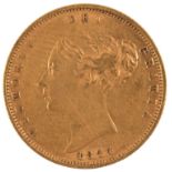 AN 1874 QUEEN VICTORIA GOLD HALF SOVEREIGN