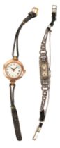 A LADY'S 9CT GOLD WRISTWATCH