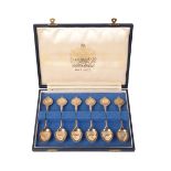 THE LIFE OF QUEEN ELIZABETH II 1947-1972: A SET OF SIX SILVER SPOONS
