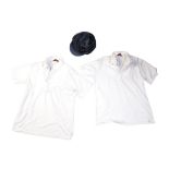 SHIRES EQUESTRIAN PRODUCTS: TWO SHORT SLEEVED WHITE HUNTING SHIRTS
