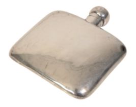 A SILVER HIP FLASK