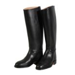 REGENT: A PAIR OF BLACK LEATHER RIDING BOOTS
