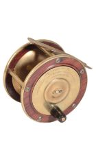 A & G WILSON, EDINBURGH: A BRASS AND ROSEWOOD PERTH REEL