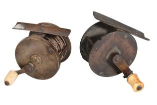 A BRASS WINCH REEL