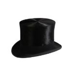 LOCK & CO., ST. JAMES, LONDON: A BLACK SILK TOP HAT