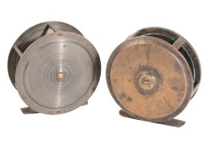 J ENWRIGHT & SONS, CASTLECONNELL: AN IRISH BRASS PLATE WIND SALMON REEL