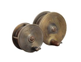 JOHN ENWRIGHT & SONS, CASTLECONNELL: A BRASS PLATE WIND TROUT REEL