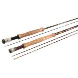 HARDY BROS: A GRAPHITE TWO PIECE TROUT FLY ROD