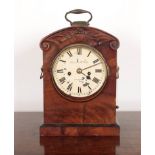 AN EARLY 19TH CENTURY MAHOGANY MANTEL CLOCK INSCRIBED JAMES MCCABE OF LONDON