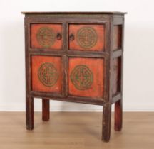 A TIBETAN SIDE CABINET