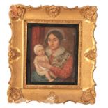 ITALIAN SCHOOL, 19TH CENTURY A portrait of a mother and child