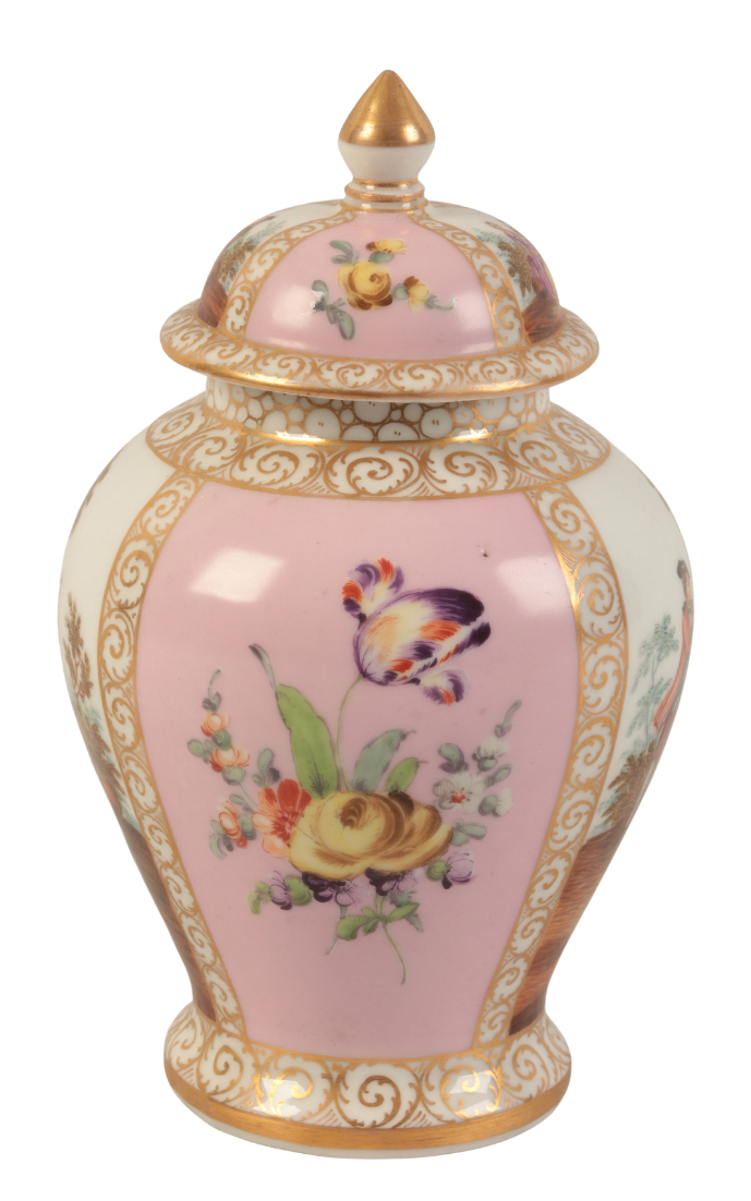 A VIENNA PORCELAIN VASE AND COVER - Image 4 of 5