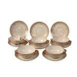 A GROUP OF FIVE ROYAL COPENHAGEN PORCELAIN FLORA DANICA SOUP BOWLS