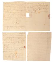 BATTLE OF TRAFALGAR INTEREST: Three autographed letters from Thomas Reynolds
