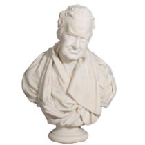 SAMUEL JOSEPH (1791-1850) A WHITE MARBLE BUST OF WILLIAM WILBERFORCE
