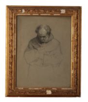 ATTRIBUTED TO GEORGE FREDERIC WATTS (1817-1904) A study of a monk