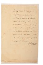 VICE ADMIRAL PIERRE-CHARLES VILLENEUVE (1763-1806) A signed letter