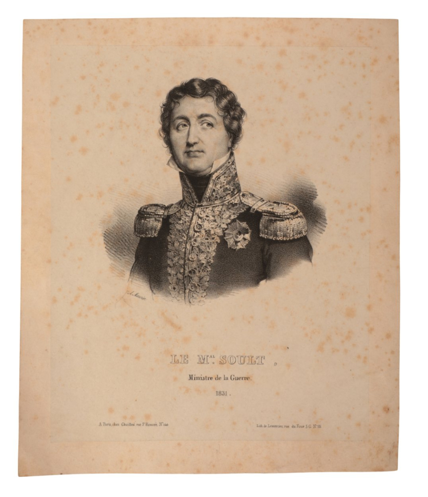 NICOLAS JEAN DE DIEU SOULT (1769-1851), FRENCH MINISTER OF WAR: A HANDWRITTEN LETTER TO M. MIZBEL, M - Image 3 of 3