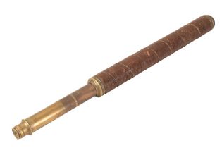 A 19TH CENTURY NAUTICAL BRASS TELESCOPE