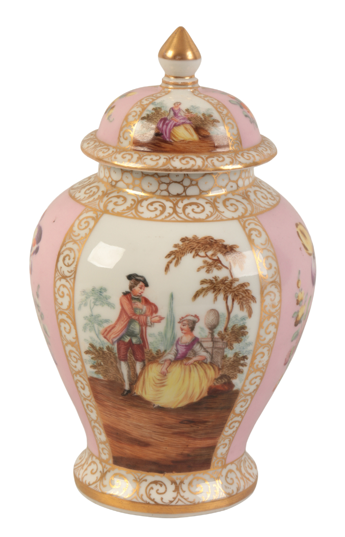 A VIENNA PORCELAIN VASE AND COVER - Image 2 of 5