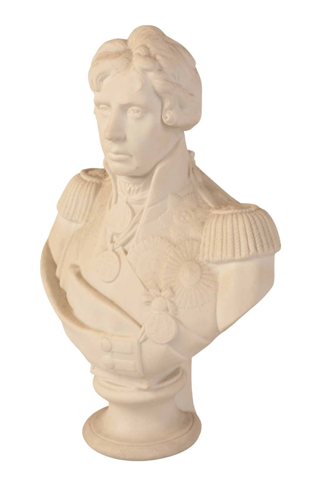A PARIAN WARE BUST OF ADMIRAL LORD NELSON (1758-1805) - Image 2 of 2