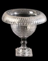 AN EARLY 19TH CENTURY CUT GLASS WINE COOLER