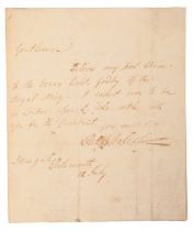 ADMIRAL SIR PULTENEY MALCOLM (1768-1838) A signed letter
