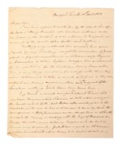 VICE ADMIRAL SIR THOMAS FRANCIS FREEMANTLE (1765-1819) A signed letter