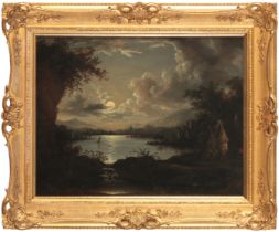 JOHN MAYLE WICHELO (1627-1703) A moonlit lake scene