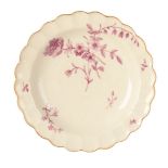 A WORCESTER PORCELAIN SMALL PLATE