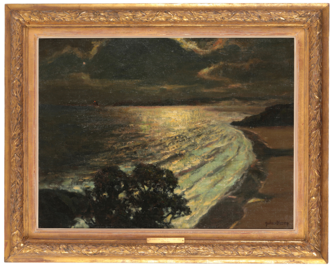 JULIUS OLSSON (1864-1942) 'Moonlight, St. Ives Bay' - Image 2 of 3