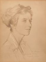 *JANE ERIN EMMET DE GLEHN (1873-1961) A head and shoulders portrait of a lady
