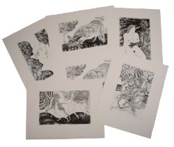 *LIN JAMMET (1958-2017) A set of six etchings: