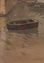 TENG-HIOK CHIU (1903-1972) 'Rowing Boat, Polperro Harbour'