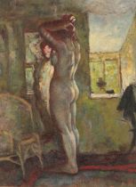 *BERNARD DUNSTAN (1920-2017) The Artist's wife, Diana Armfield, standing nude