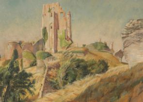 *JOHN HAMMOND HARWOOD (1904-1980) 'Corfe Castle, Dorset'