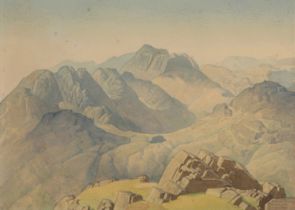 *DELMAR HARMOOD BANNER (1896-1983) 'Bowfell and Crinkle Crags, Wetherlam'