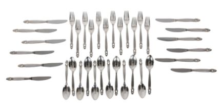 GEORG JENSEN: A SILVER HANDLED ‘ACORN’ CUTLERY SERVICE