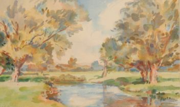 WILFRED GABRIEL DE GLEHN (1870-1951) 'Grantchester Meadows, Cambridge'