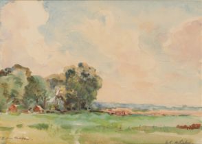 WILFRED GABRIEL DE GLEHN (1870-1951) 'View of Manor Field, Grantchester, Cambridge'