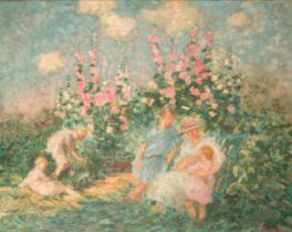 *JENNY MONTIGNY (1875-1937) 'Été (au jardin)'