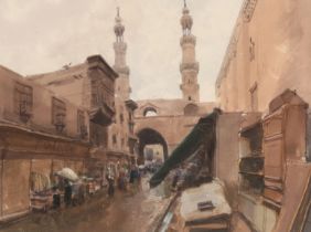 *JOHN NEWBERRY (b. 1934) 'Bab Zuweila, Cairo, 1991'