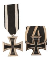 TWO 1914 IRON CROSSES 2ND CLASS