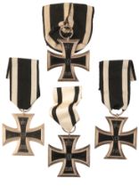 FOUR 1914 IRON CROSSES 2ND CLASS